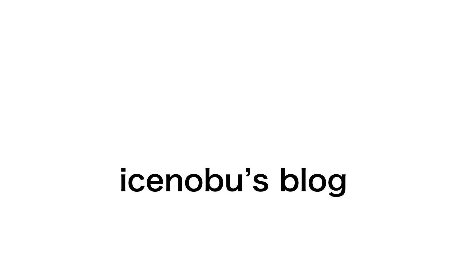 icenobu's  blog